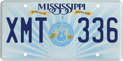 MS license plate XMT336