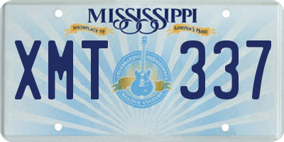 MS license plate XMT337
