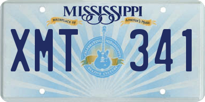 MS license plate XMT341