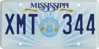 MS license plate XMT344