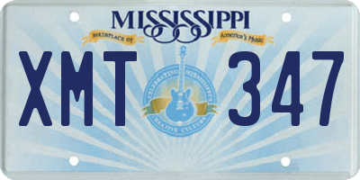 MS license plate XMT347