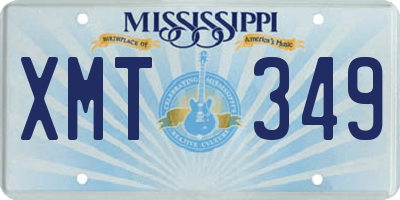 MS license plate XMT349