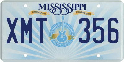 MS license plate XMT356