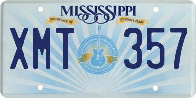 MS license plate XMT357