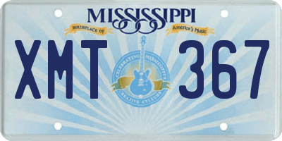 MS license plate XMT367