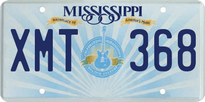 MS license plate XMT368