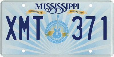 MS license plate XMT371