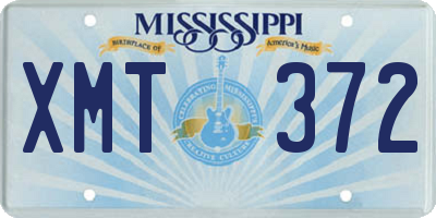 MS license plate XMT372