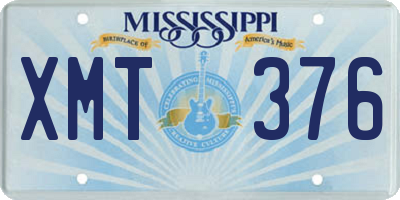 MS license plate XMT376
