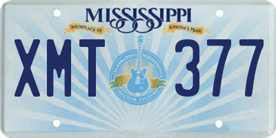 MS license plate XMT377