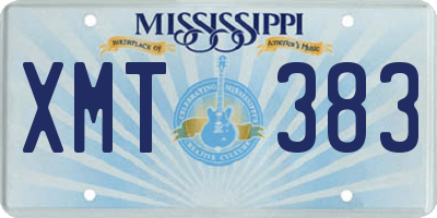MS license plate XMT383