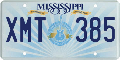 MS license plate XMT385