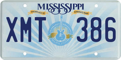MS license plate XMT386