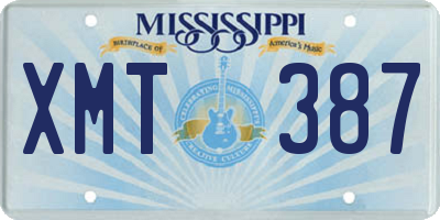MS license plate XMT387