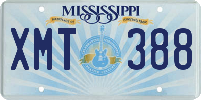 MS license plate XMT388