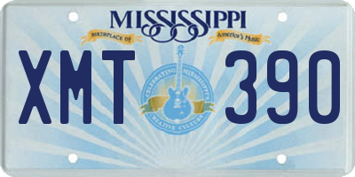 MS license plate XMT390