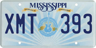 MS license plate XMT393