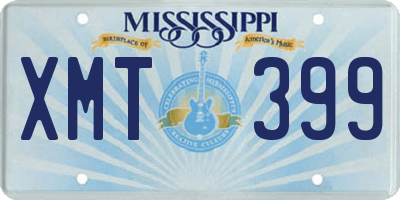 MS license plate XMT399