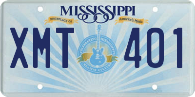 MS license plate XMT401