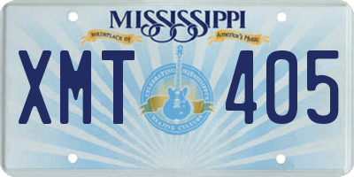 MS license plate XMT405