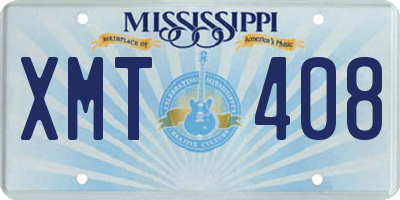 MS license plate XMT408