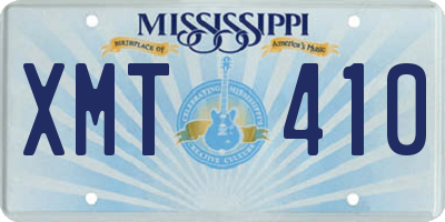 MS license plate XMT410