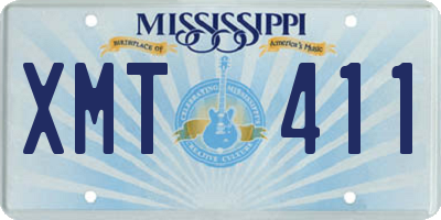 MS license plate XMT411