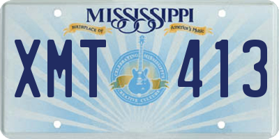 MS license plate XMT413