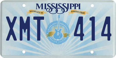 MS license plate XMT414