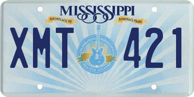 MS license plate XMT421
