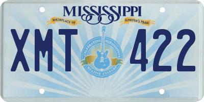 MS license plate XMT422