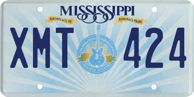 MS license plate XMT424