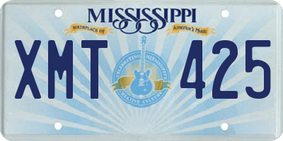 MS license plate XMT425