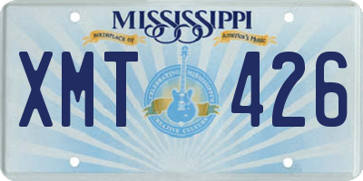MS license plate XMT426