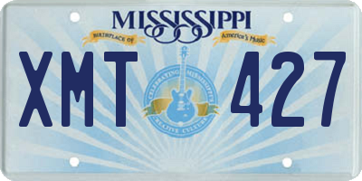 MS license plate XMT427