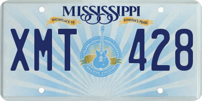 MS license plate XMT428