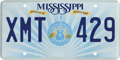 MS license plate XMT429
