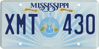 MS license plate XMT430