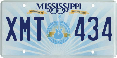 MS license plate XMT434