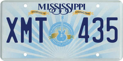 MS license plate XMT435