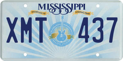 MS license plate XMT437
