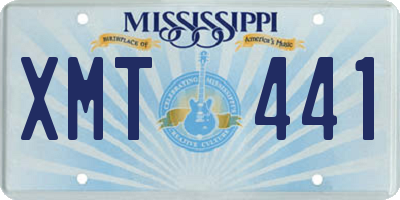 MS license plate XMT441