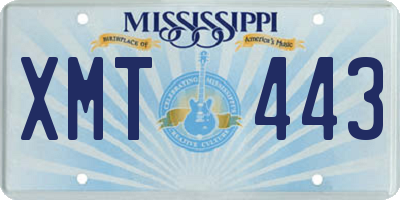 MS license plate XMT443