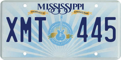 MS license plate XMT445