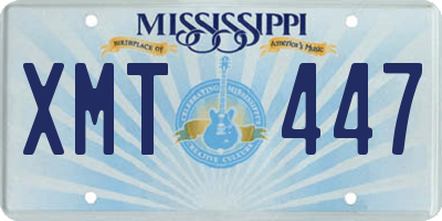 MS license plate XMT447