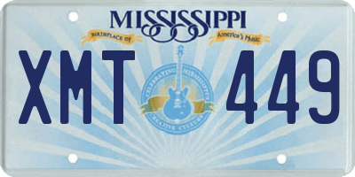 MS license plate XMT449