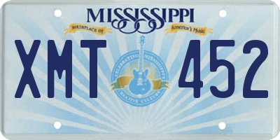 MS license plate XMT452
