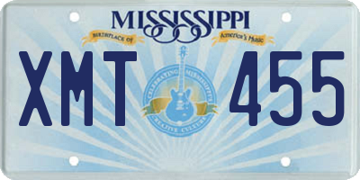 MS license plate XMT455