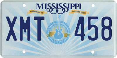 MS license plate XMT458