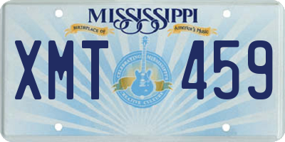 MS license plate XMT459